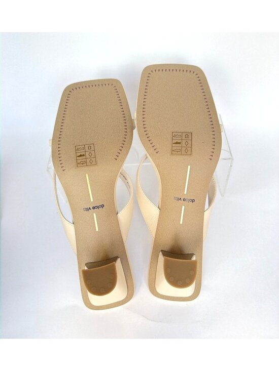 Dolce Vita Brevel Bone Ivory Kitten Heel Sandals Size 10 - Picture 5 of 9